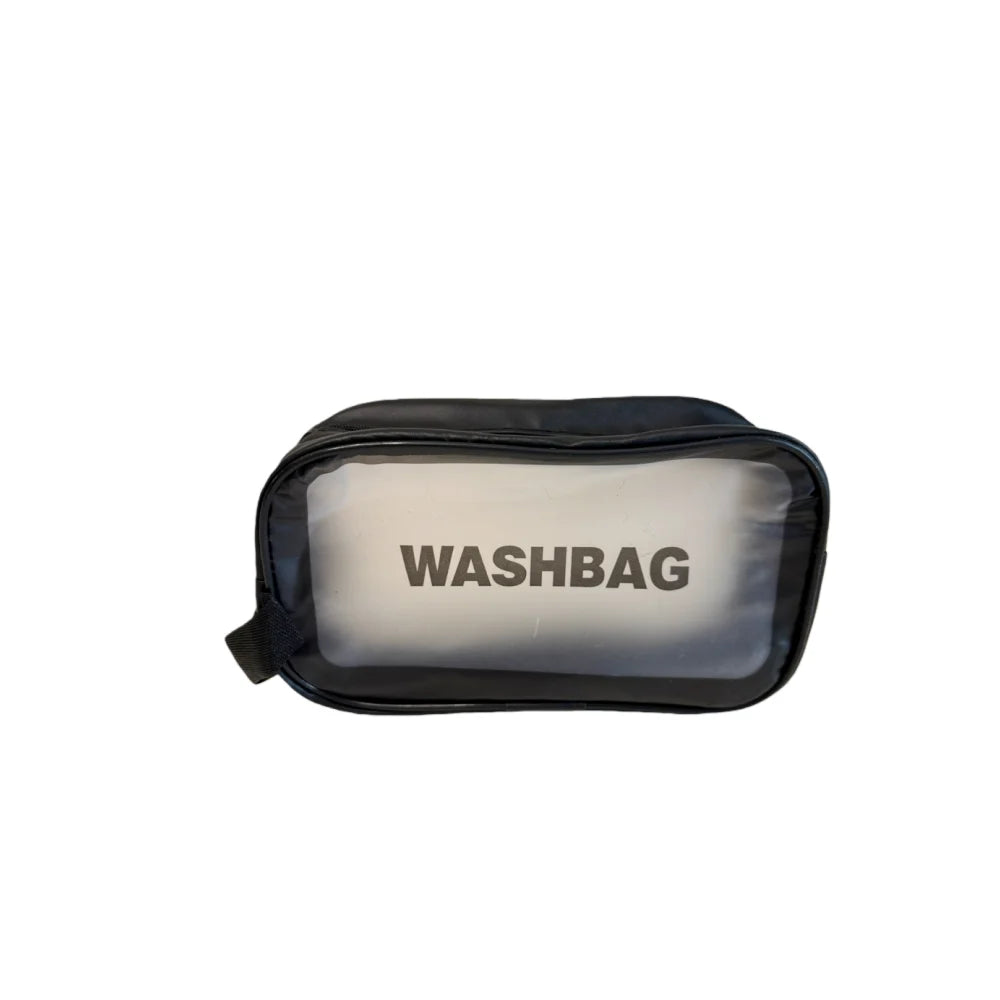 Portable Cosmetic Bag Large Capacity Dust Proof Make Up Storage Handbags PVC Fashion Transparent Travel Bags