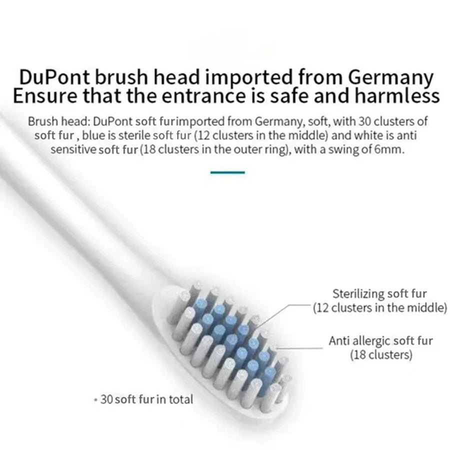 Electric Ultrasonic Toothbrush 6-Speed USB Rechargeable Waterproof Soft Bristles for Adults And Couples