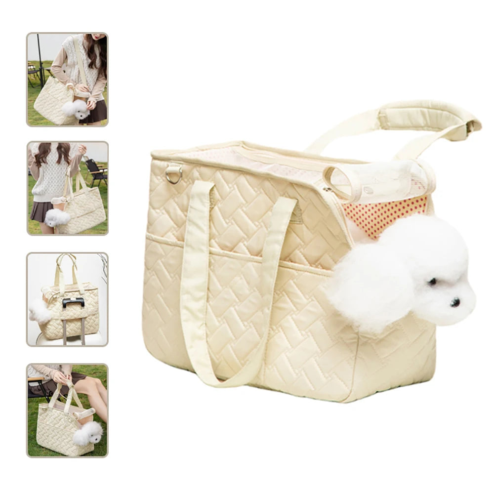 Pet Portable Carrier Bag for Puppy Cat Handbag for Small Dog Breathable Mesh Soft Cushion,Pets Tote Purse Picnic Travel Outdoor