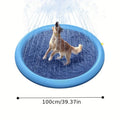 Portable Pet Splash Pad with Sprinkler Outdoor Dog Cooling & Bathing Pool, Fun Water Play Mat for Pets Kids Summer Heat Relief