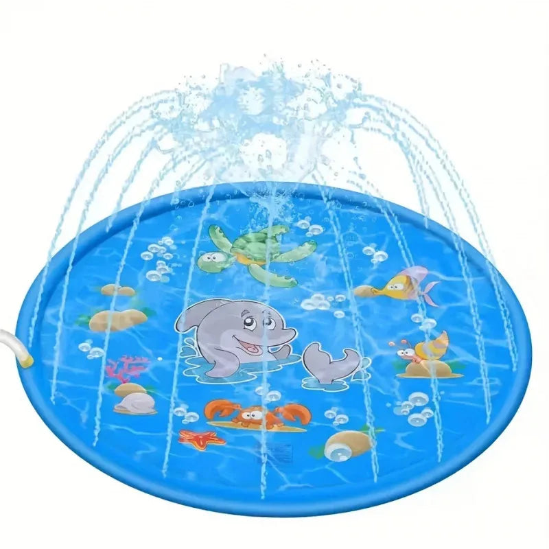 Portable Pet Splash Pad with Sprinkler Outdoor Dog Cooling & Bathing Pool, Fun Water Play Mat for Pets Kids Summer Heat Relief