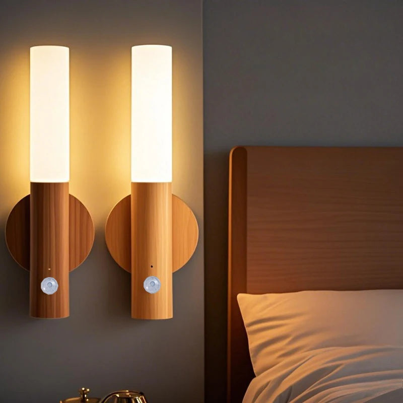 LED Night Light USB Charging Intelligent Human Induction For Bedside Cabinet Home Wardrobe Lighting Motion Sensor Light Led Lamp
