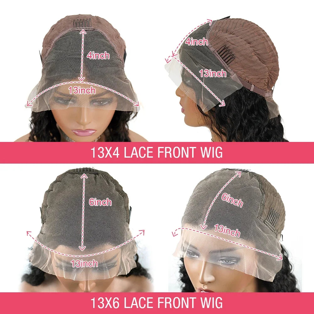 Kinky Curly Wig 4C Edges Baby Hair HD Lace Frontal Wig Human Hair 13x6 13x4 HD Transparent Lace Front Human Hair Wigs for Women