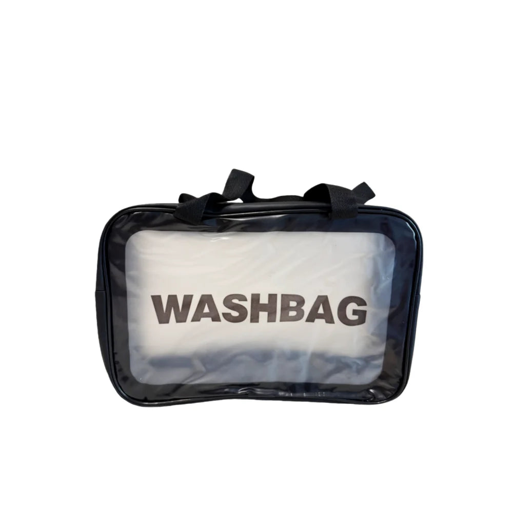 Portable Cosmetic Bag Large Capacity Dust Proof Make Up Storage Handbags PVC Fashion Transparent Travel Bags