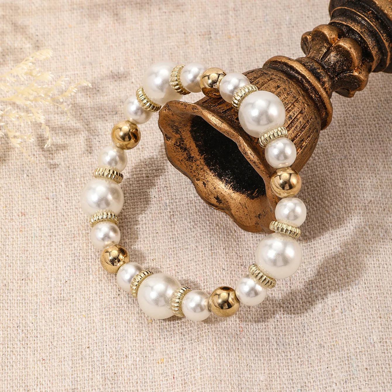 4-piece Suit New Ins Summer Love Pearl Bracelet Minority Female Bracelet Suit